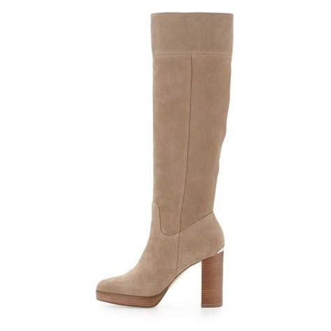 michael kors regina flat suede boots|Regina Suede Platform Boot .